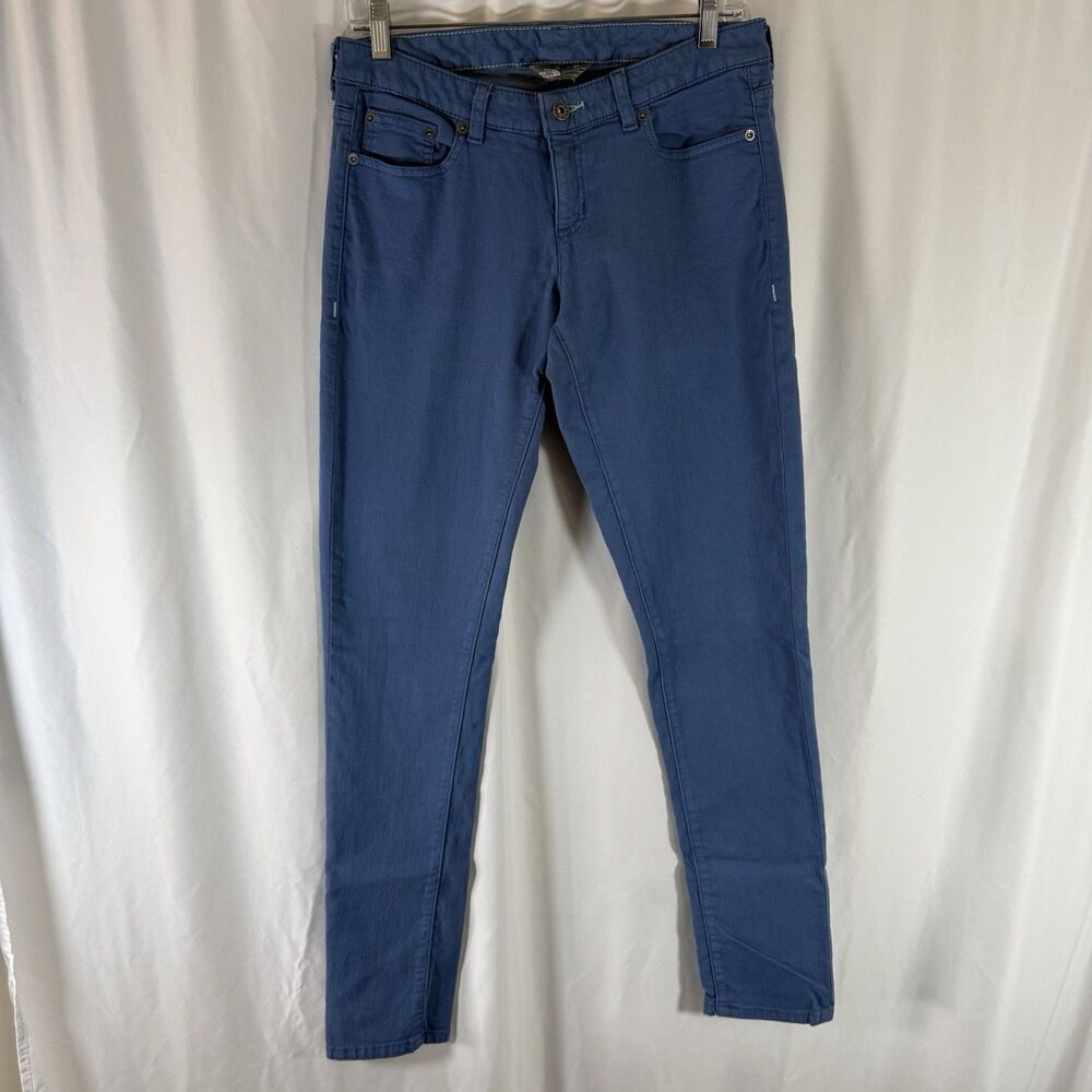 North Face Jeans Women's 6 Blue Low Rise Cotton Blend Button Zip
